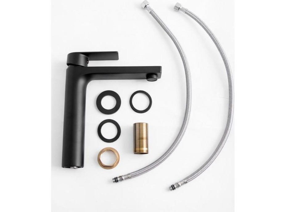 Umývadlová batéria LENKA - vysoká - čierna matná