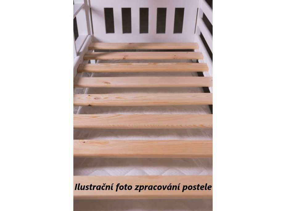 Detská domčeková posteľ z masívu borovice ROMAN - 200x90 cm - PRÍRODNÁ