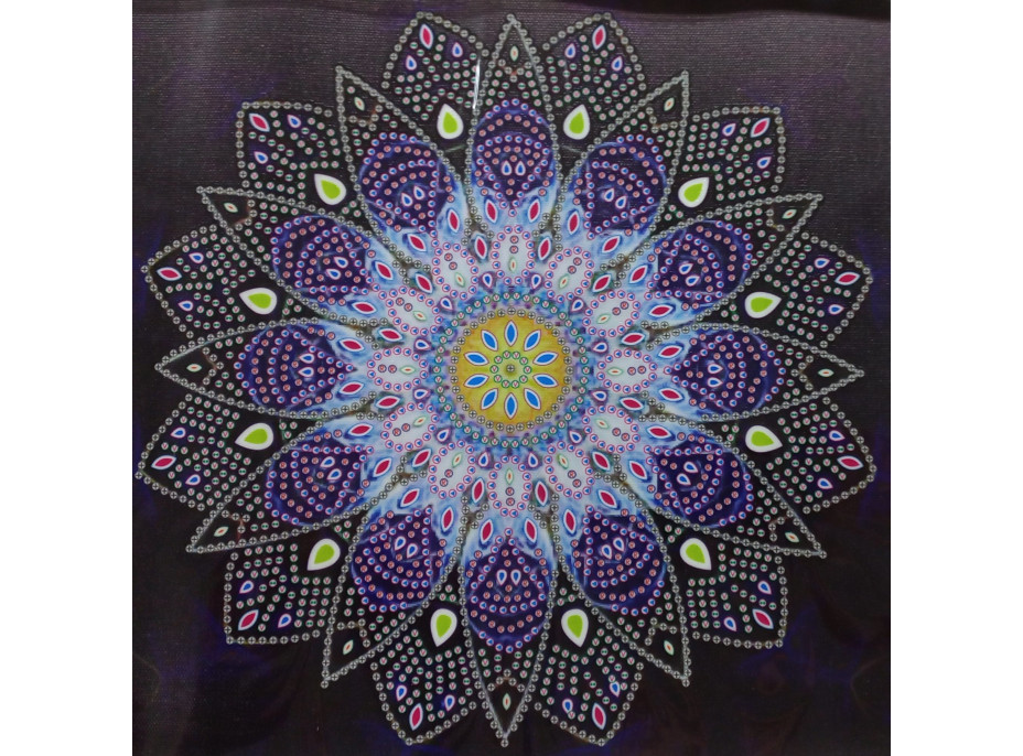 Norimpex Diamantové maľovanie 7D Modrá mandala 30x30 cm