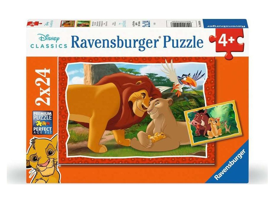 RAVENSBURGER Puzzle Disney: Leví kráľ 2x24 dielikov