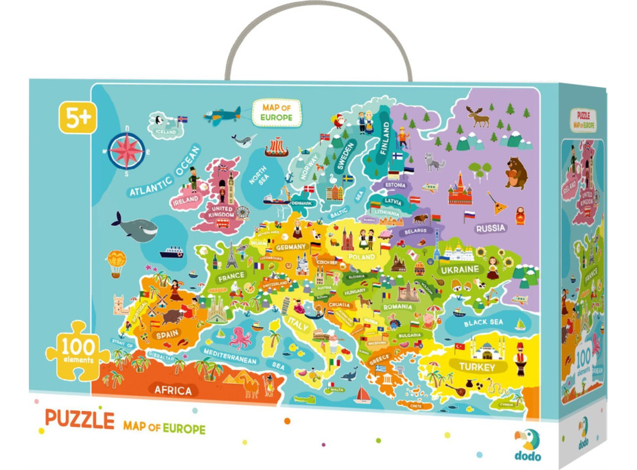 DODO Puzzle Mapa Európy 100 dielikov