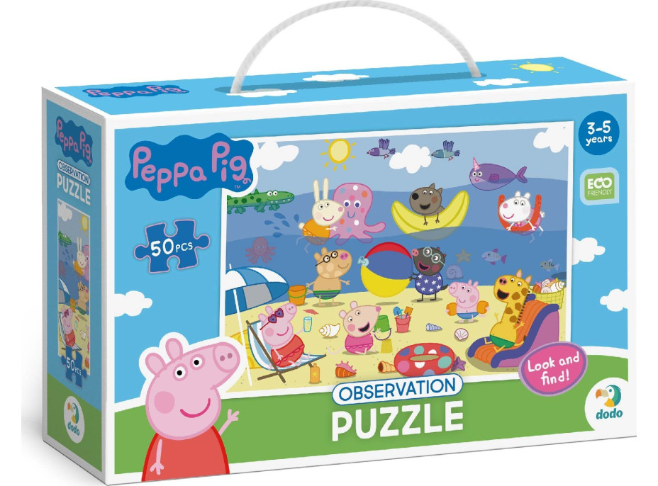 DODO Puzzle s hľadaním obrázkov Prasiatko Peppa 50 dielikov