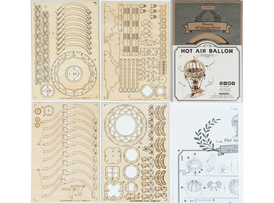 ROBOTIME Rolife 3D drevené puzzle Teplovzdušný balón 140 dielikov