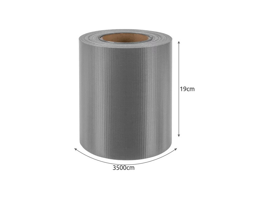 Tieniaca páska na plot 19 cm x 35 m - 450g/m2 - šedá