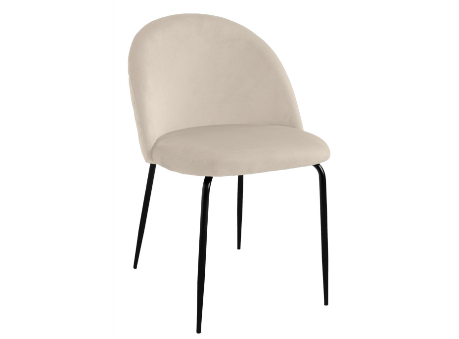 Béžová zamatová stolička FARGO