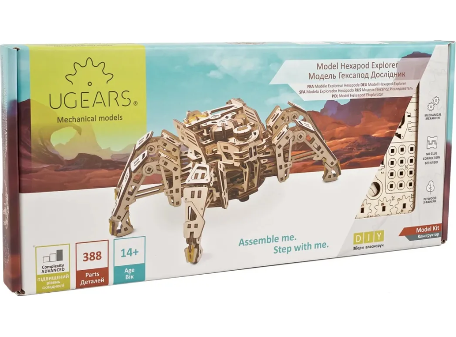 UGEARS 3D puzzle Hexapod Explorer 388 dielikov