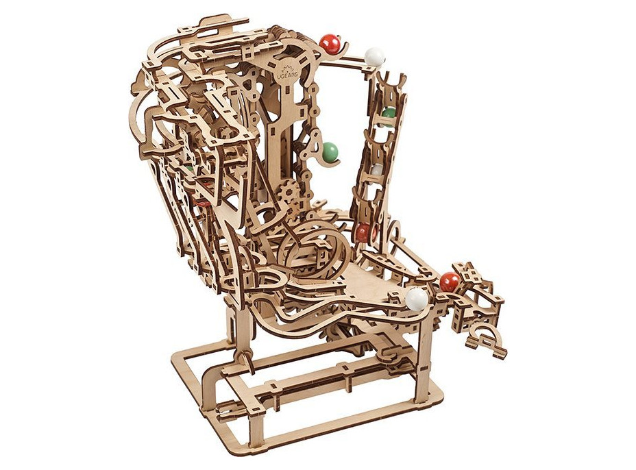 UGEARS 3D puzzle Guľôčková dráha Marble Run: Chain Hoist 400 dielikov