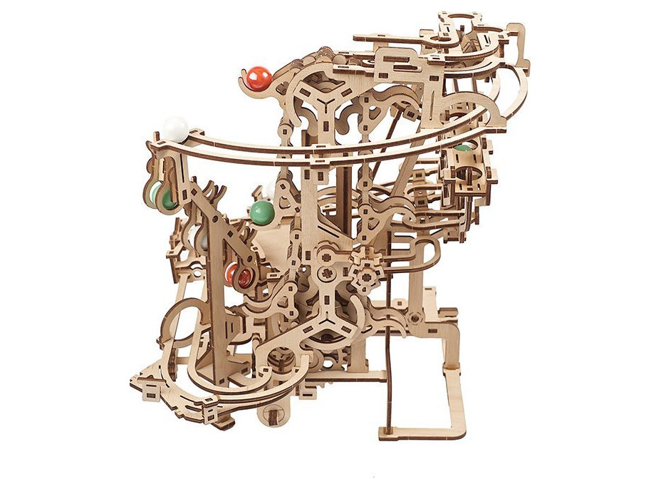 UGEARS 3D puzzle Guľôčková dráha Marble Run: Chain Hoist 400 dielikov