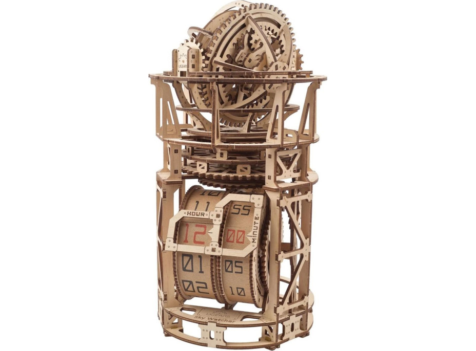 UGEARS 3D puzzle Sky Watcher Tourbillon Table Clock 338 dielikov