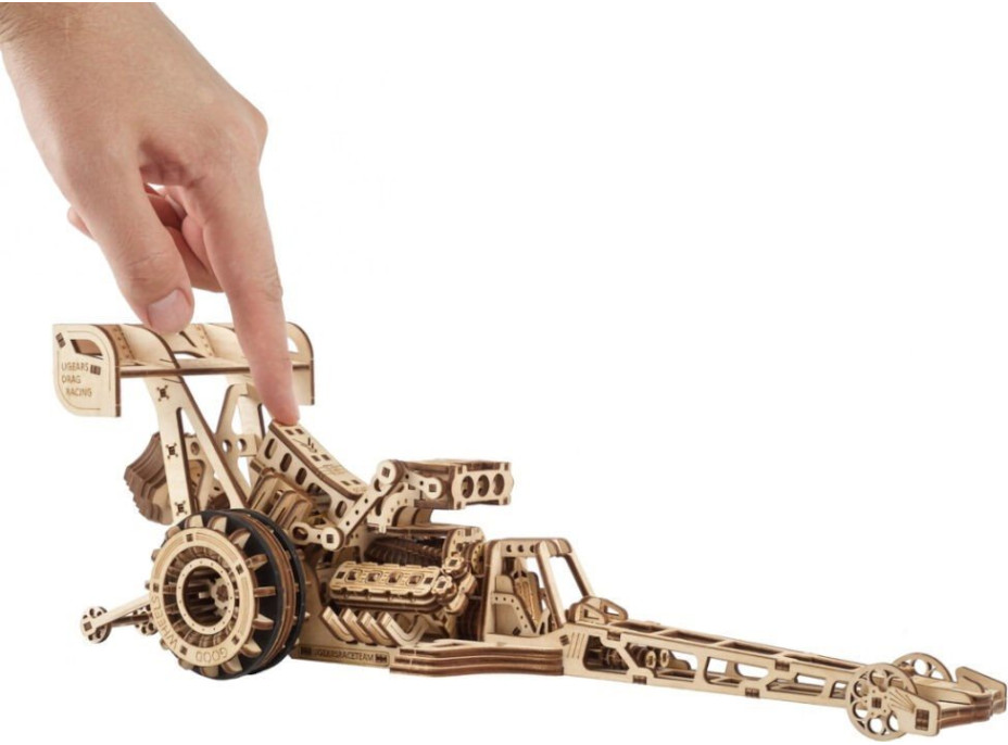 UGEARS 3D puzzle Top Fuel Dragster 321 dielikov