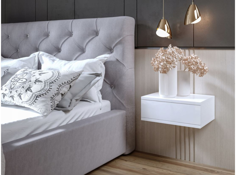 Nočný stolík LOFT - biely