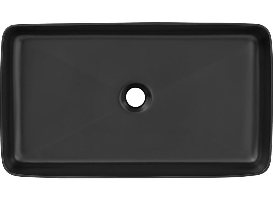 Keramické umývadlo SLIM 60 DP - čierne matné