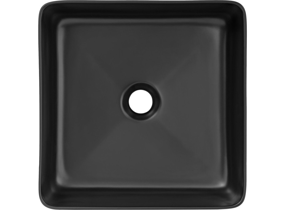 Keramické umývadlo SQUARE 37 DP - čierne matné