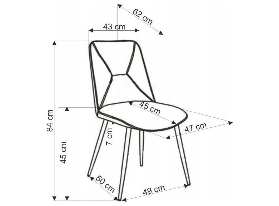 Jedálenská stolička VIDA - béžová