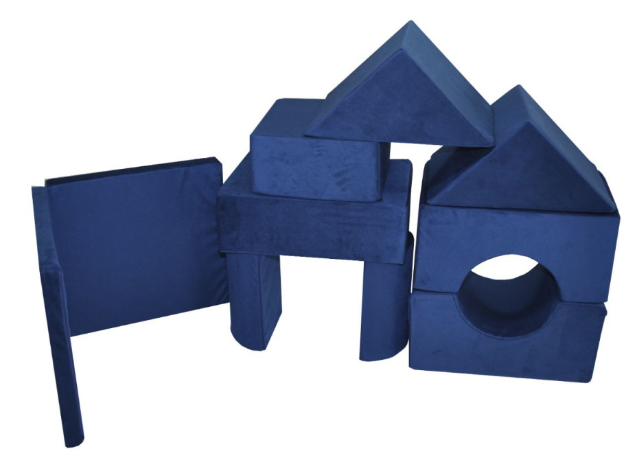 Penové stavebné bloky XXL ITAKA - tmavo modré