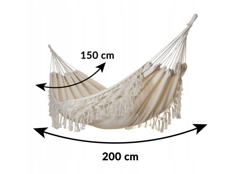 Hojdacia sieť MIDAS 200x150 cm - šedá