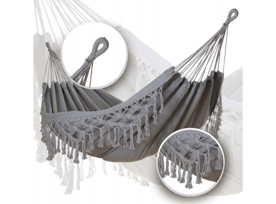 Hojdacia sieť MIDAS 200x150 cm - šedá