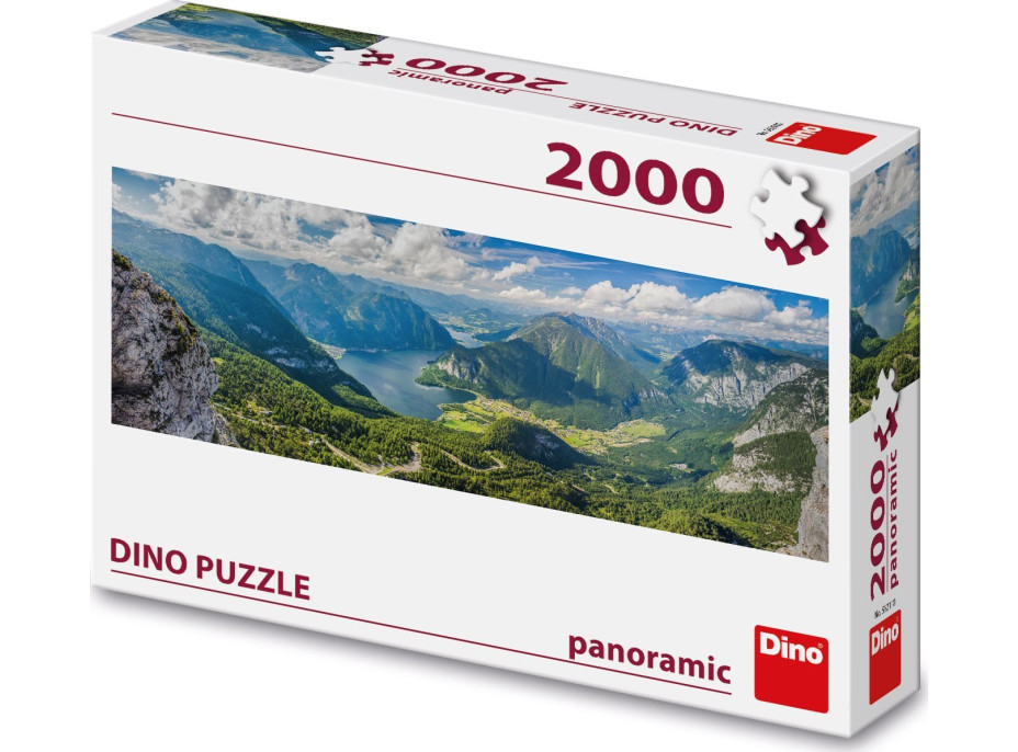 DINO Panoramatické puzzle Pohľad na Alpy 2000 dielikov