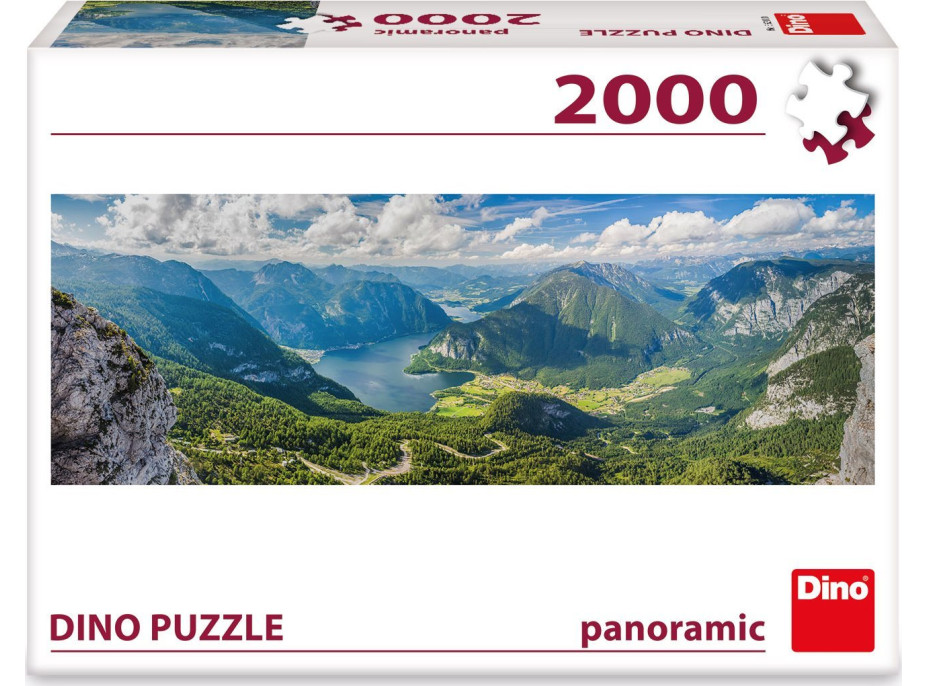 DINO Panoramatické puzzle Pohľad na Alpy 2000 dielikov