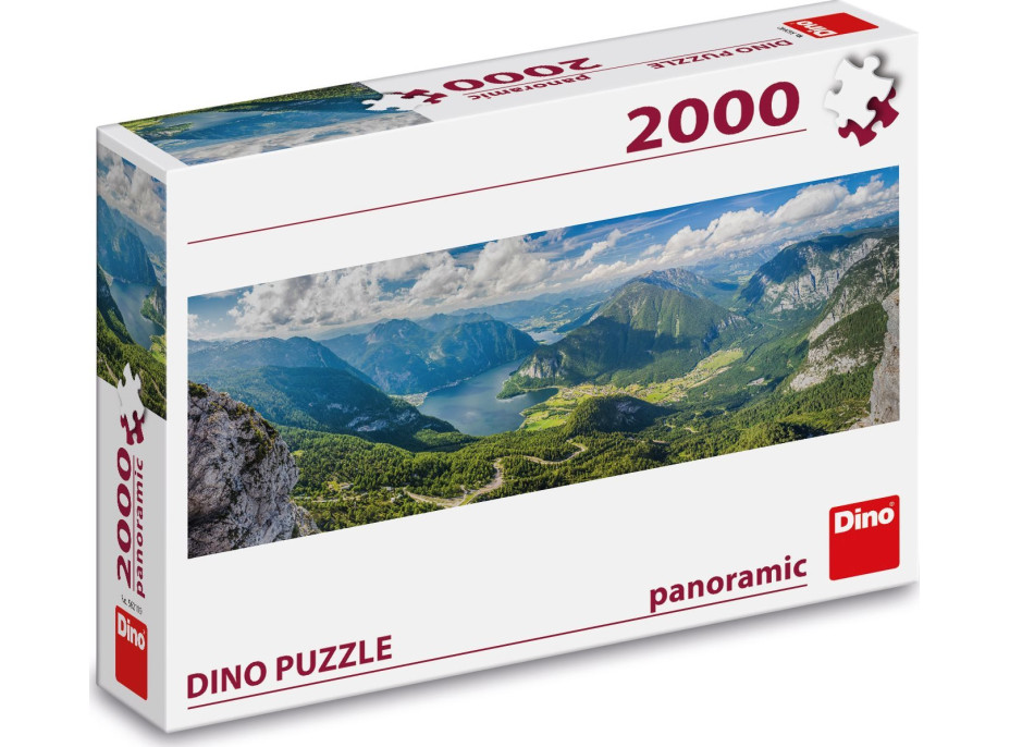 DINO Panoramatické puzzle Pohľad na Alpy 2000 dielikov