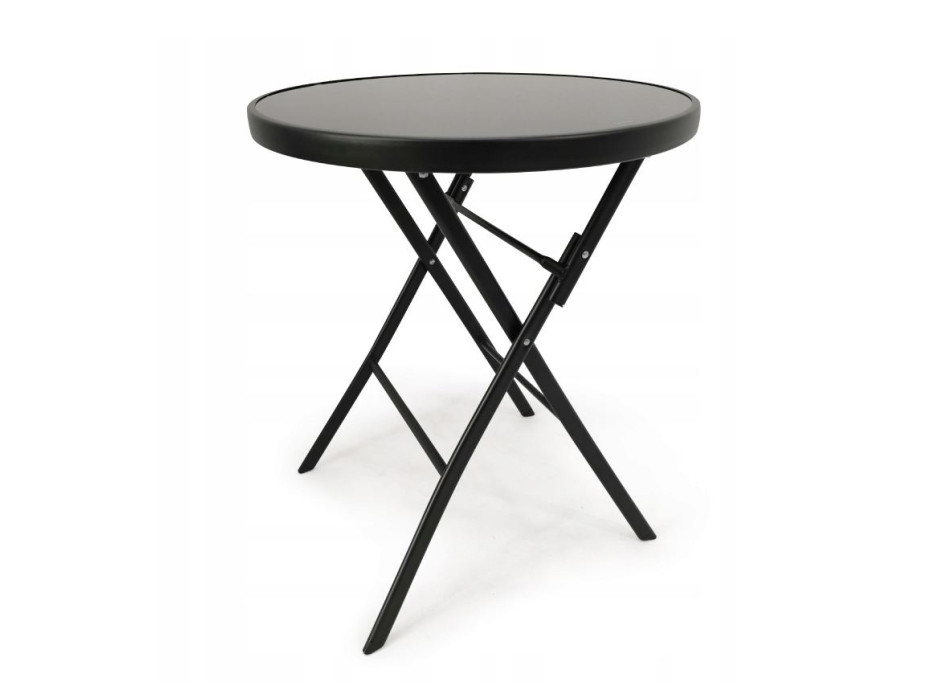 Balkónový okrúhly stôl TASOS 60 cm - čierny