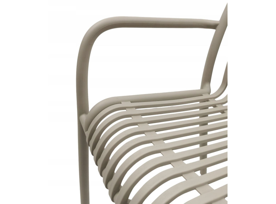 Záhradná plastová stolička ANRIC - béžová