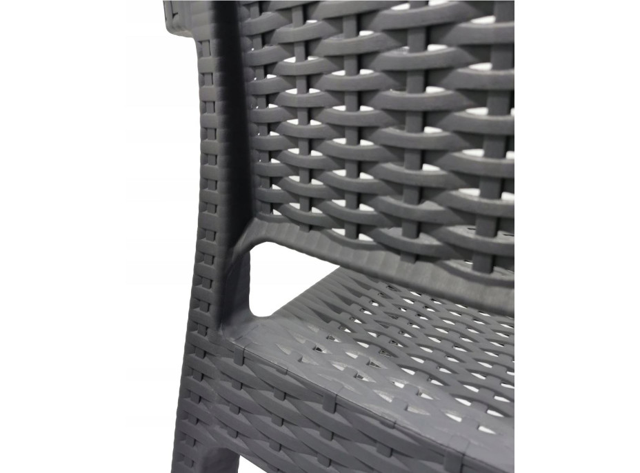 Záhradná plastová stolička NATRAY - antracit