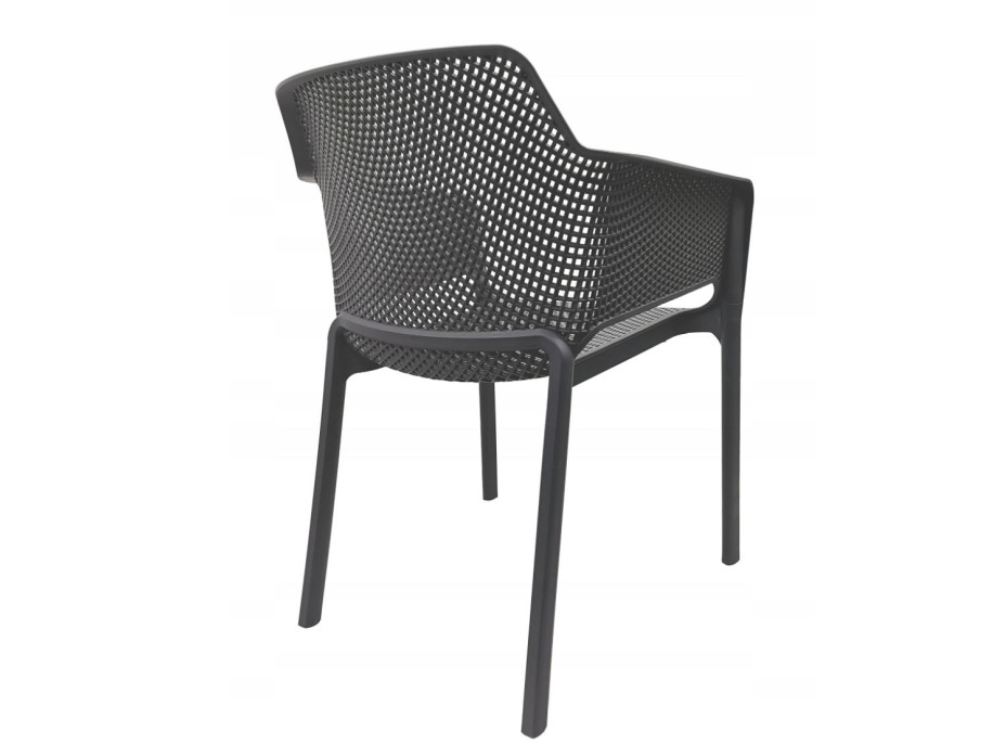 Záhradná plastová stolička RYLAN - antracit