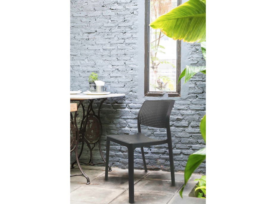 Záhradná plastová stolička TARIN - antracit