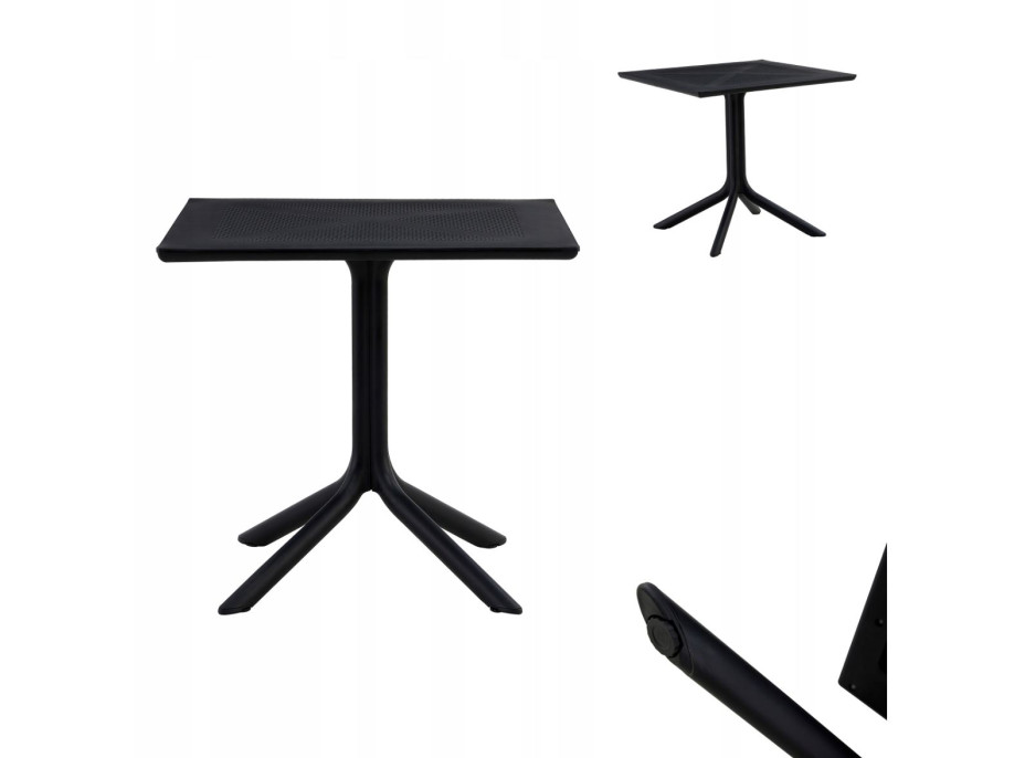 Záhradný stôl TULUM 80x80 cm - čierny