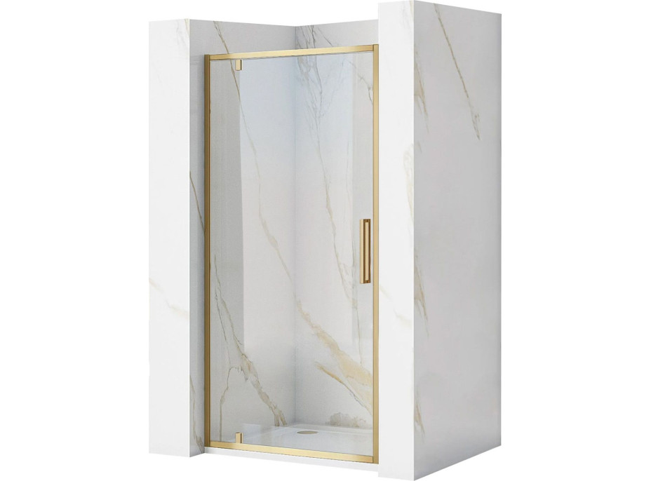Sprchové dvere Rea RAPID swing 90 cm - zlaté brúsené