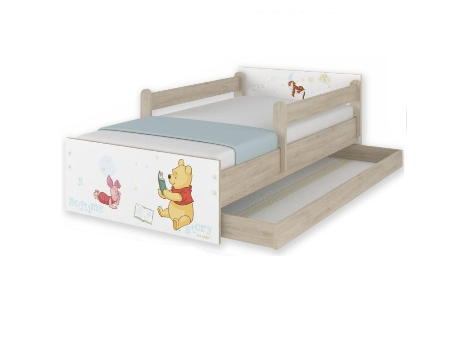 Detská posteľ MAX Disney - MACKO PÚ I 180x90 cm - so zásuvkou