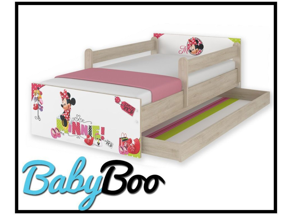 Detská posteľ MAX Disney - MINNIE I 180x90 cm - so zásuvkou