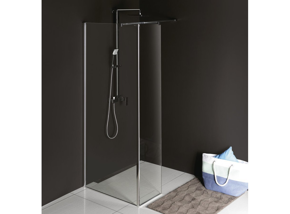 Polysan MODULAR SHOWER pevný panel na inštaláciu na stenu modulu MS2, 600 mm, ľavý MS2B-60L