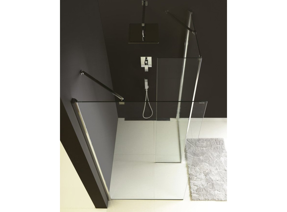 Polysan MODULAR SHOWER pevný panel na inštaláciu na stenu modulu MS2, 800 mm, pravý MS2B-80R