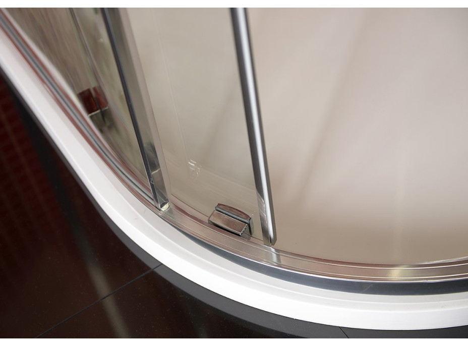 Polysan LUCIS LINE polkruhová sprchová zástena 900x900mm, číre sklo DL3615