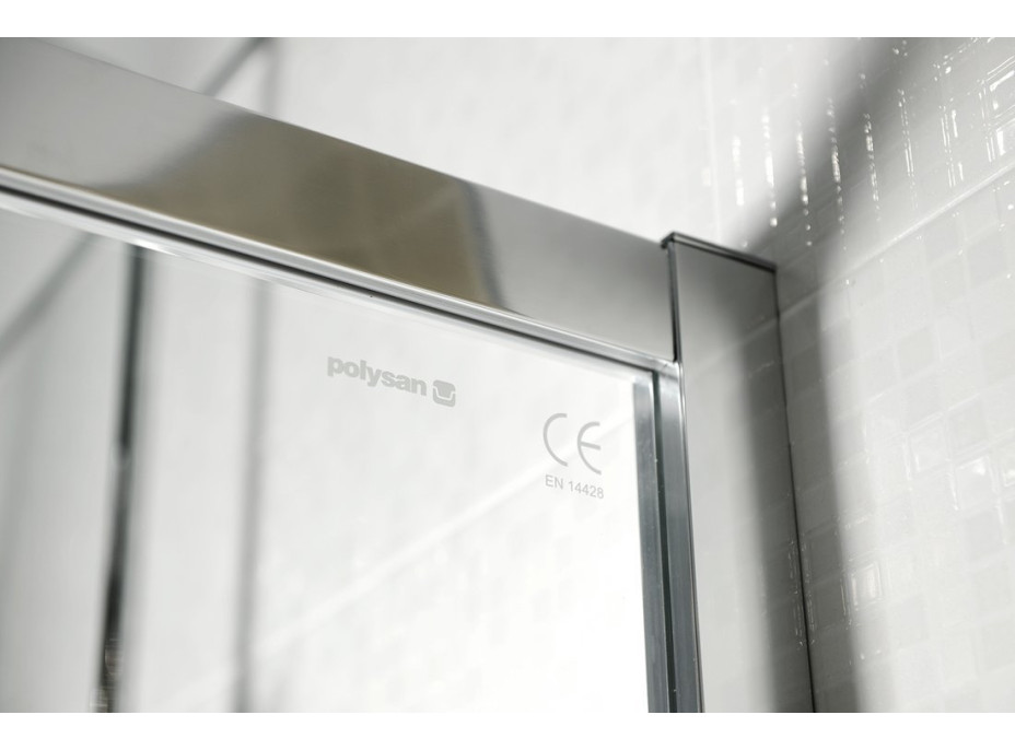 Polysan LUCIS LINE polkruhová sprchová zástena 900x900mm, číre sklo DL3615