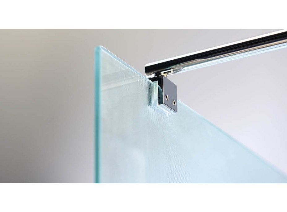 Aqualine WALK-IN zástena jednodielna na inštaláciu na stenu, 800x1900 mm, sklo Brick WI080