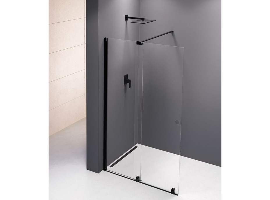 Polysan MODULAR SHOWER zástena s pojazdmi 1000 mm, čierna MS5-100B