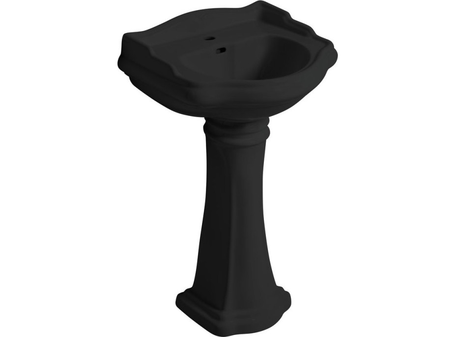 Kerasan RETRO univerzálny keramický stĺp k umývadlám 56, 69, 73cm, čierna mat 107031