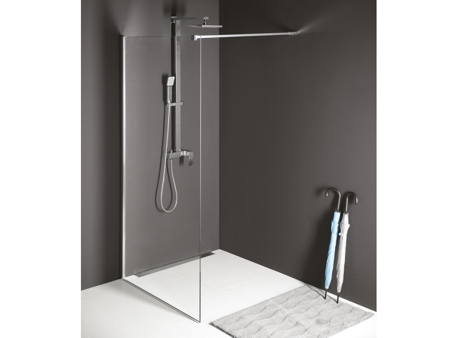 Polysan MODULAR SHOWER jednodielna zástena pevná na inštaláciu na stenu, 1300 mm MS1-130