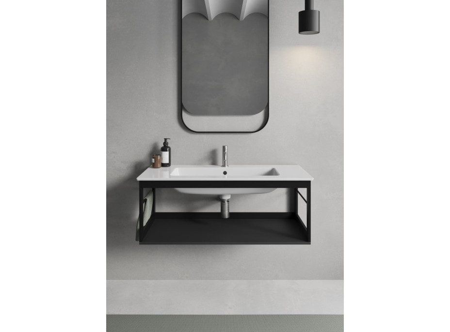 GSI PURA konštrukcia pod umývadlo 102x46cm, čierna mat MSP10228