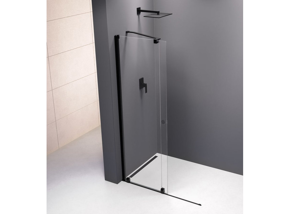 Polysan MODULAR SHOWER zástena s pojazdmi 1600 mm, čierna MS5-160B