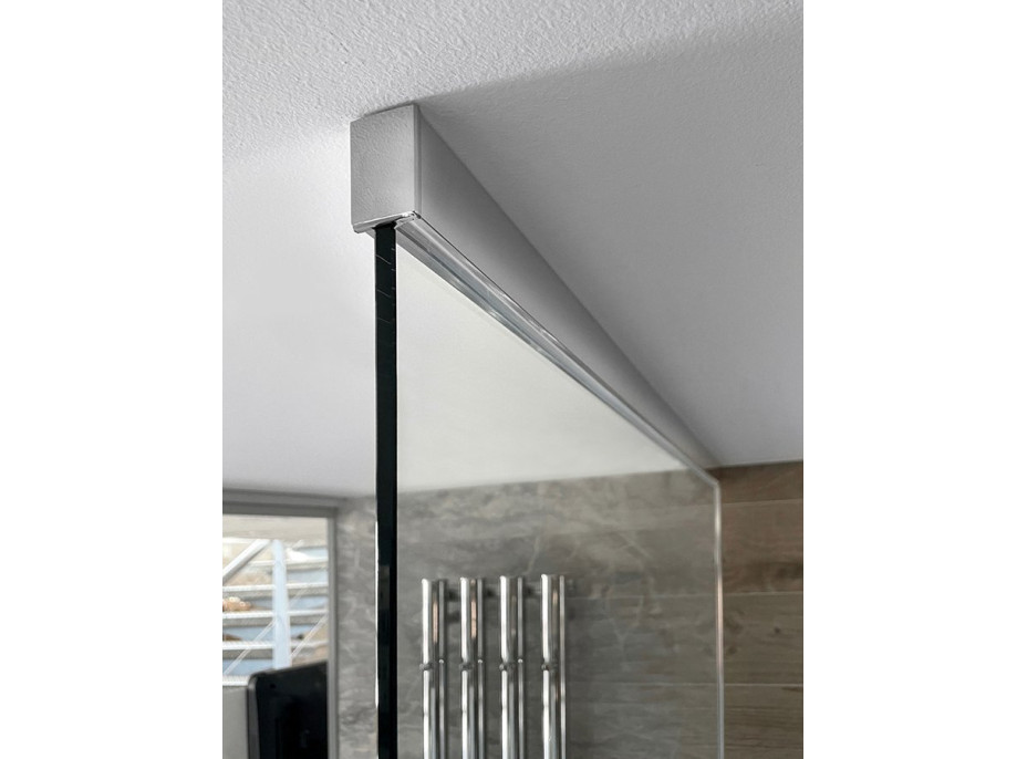 Polysan ARCHITEX LINE sada na uchytenie skla, podlaha-stena-strop, max. š. 1600mm, leštený hliník AL2816