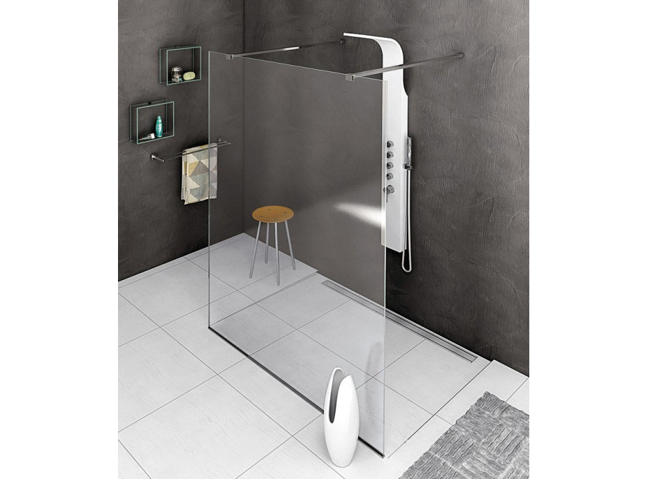 Polysan MODULAR SHOWER jednodielna zástena WALK-IN, 1200mm MS4-120