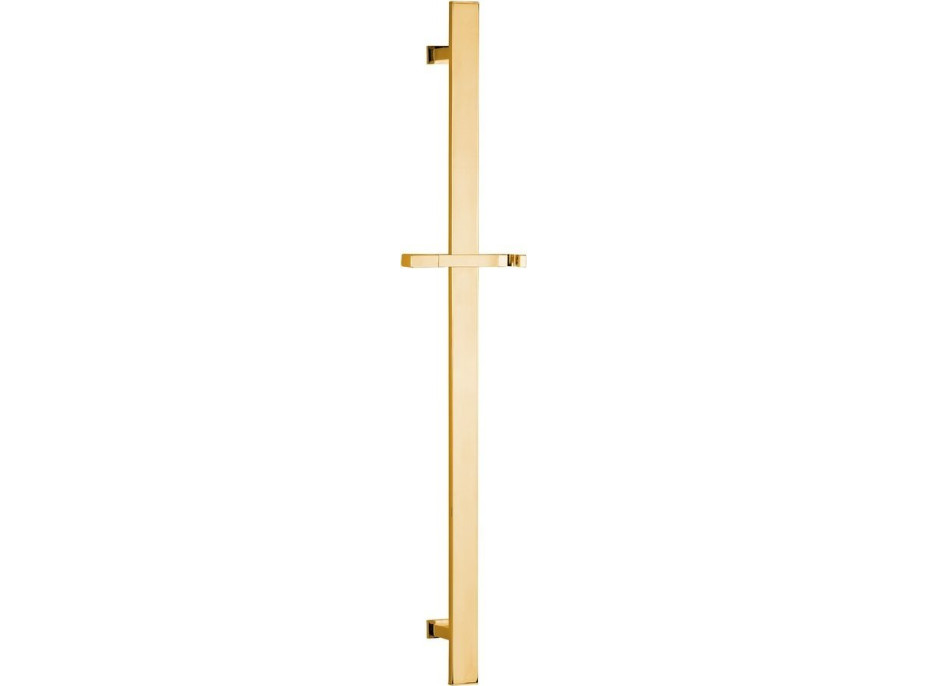 Sapho Sprchová tyč, posuvný držiak, hranatá, 700 mm, zlato SC417