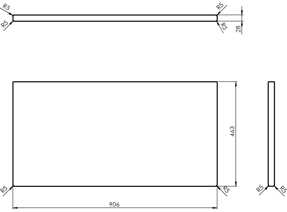 Sapho WOODY doska 906x28x463mm, masív prírodný dub WDS900-70