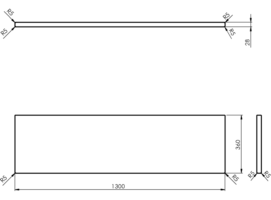 Sapho WOODY doska 1300x28x360mm, masív prírodný dub WD136-70