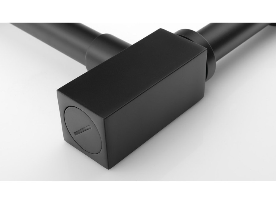 Sapho Umývadlový sifón 5/4", odpad 32mm, hranatý, čierna mat SI415