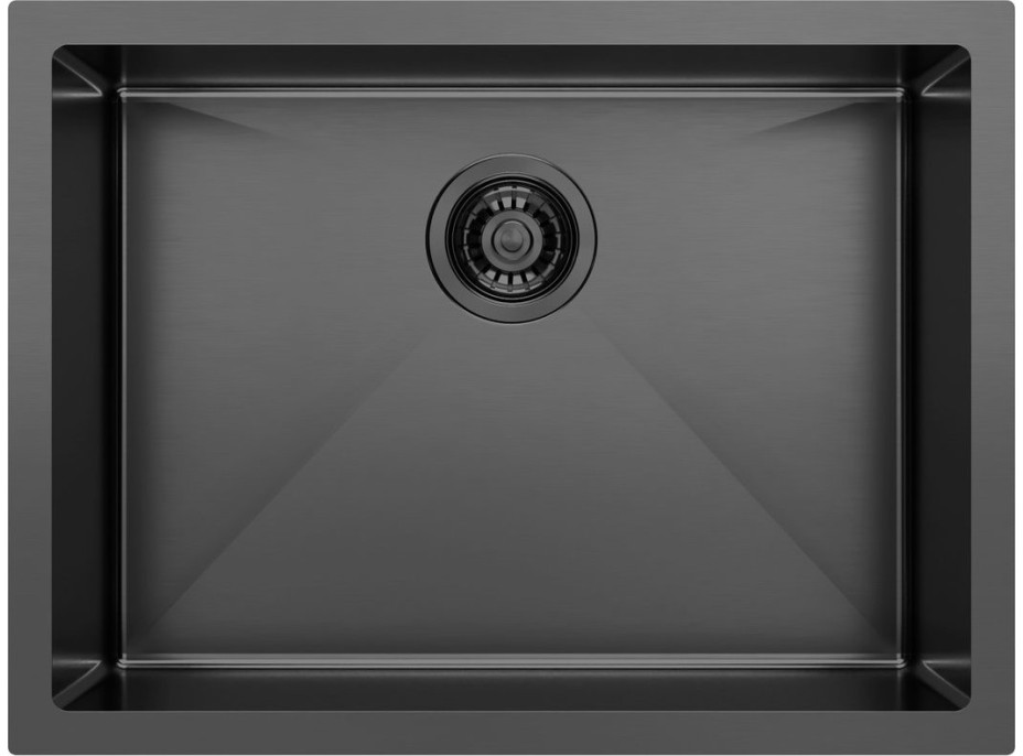 Sapho ZENITH nerezový drez 60x45cm, antracit ZN6045B